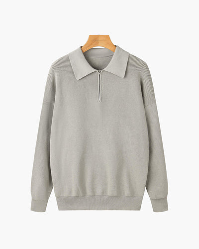 Heren Poloshirt - Stijlvol Half-Zip Van Zacht Katoen voor Comfort
