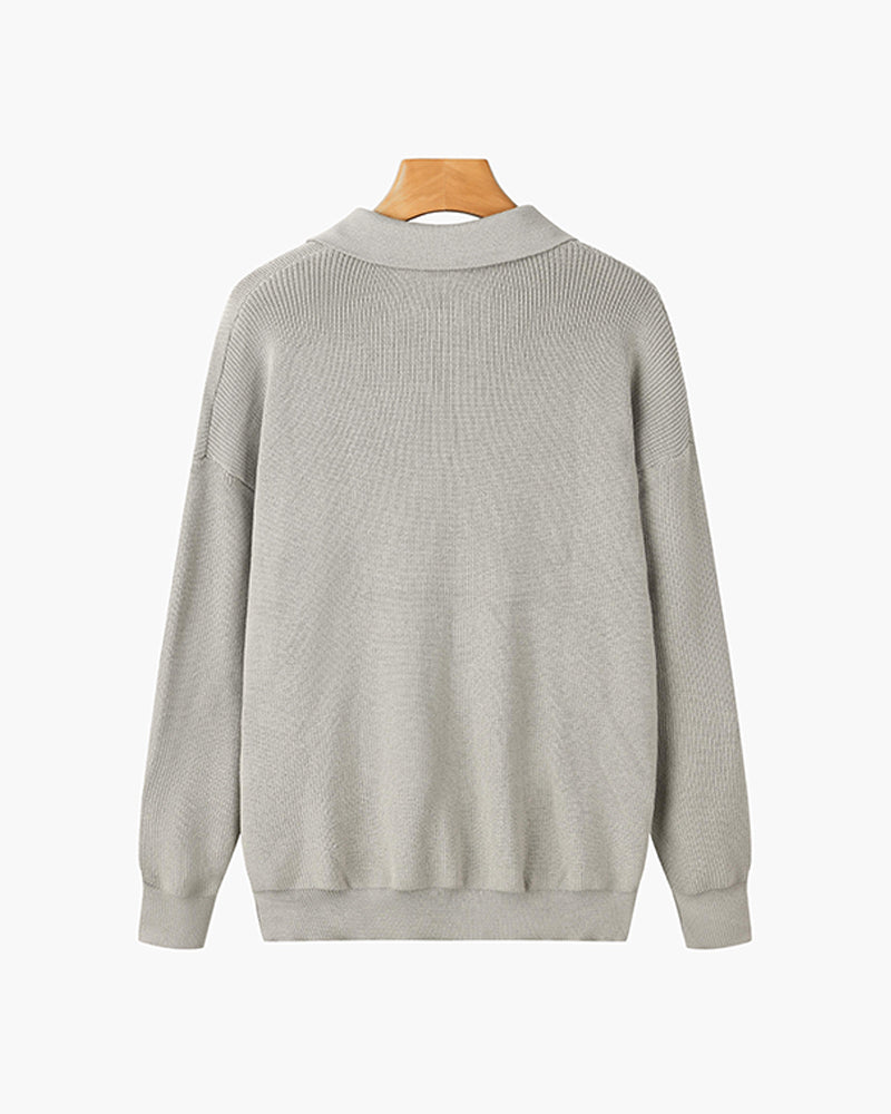 Heren Poloshirt - Stijlvol Half-Zip Van Zacht Katoen voor Comfort