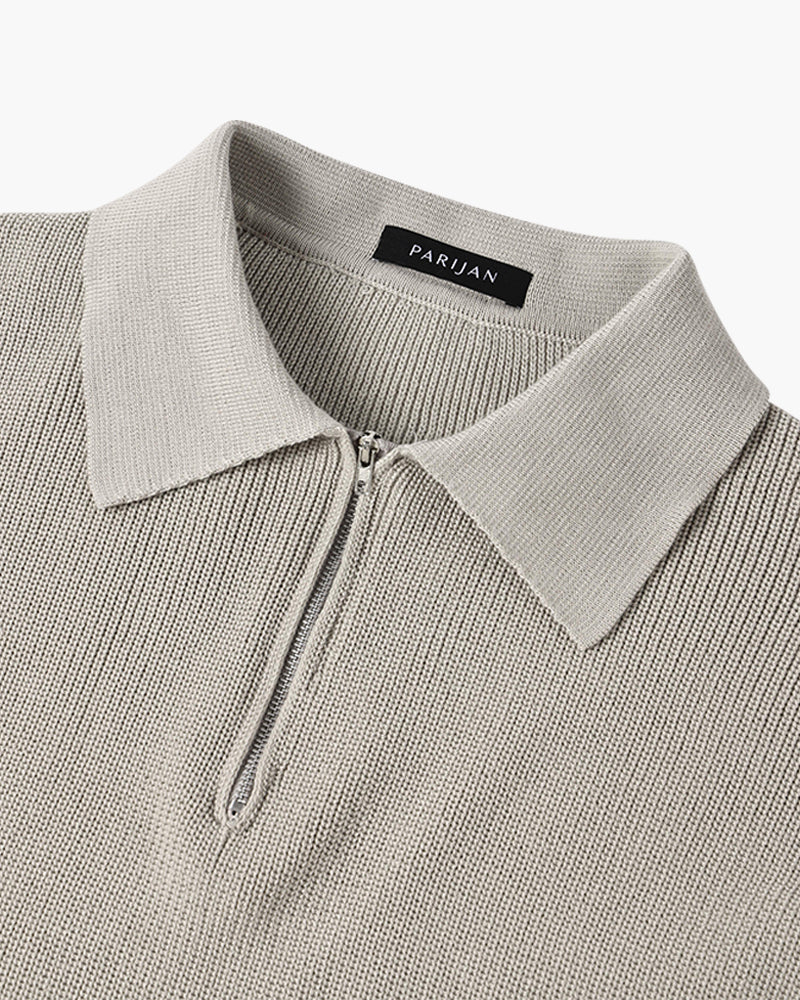 Heren Poloshirt - Stijlvol Half-Zip Van Zacht Katoen voor Comfort