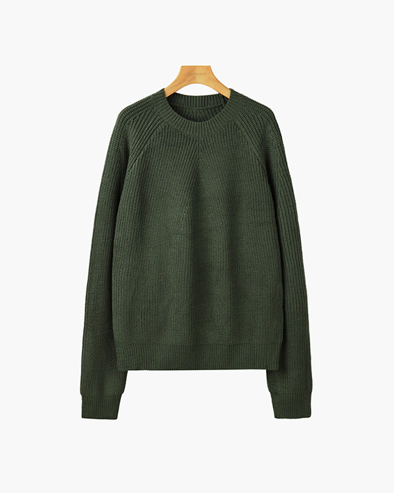 Herentrui - Luxe Katoen met Warme Ribbed Textuur voor Stijl & Comfort