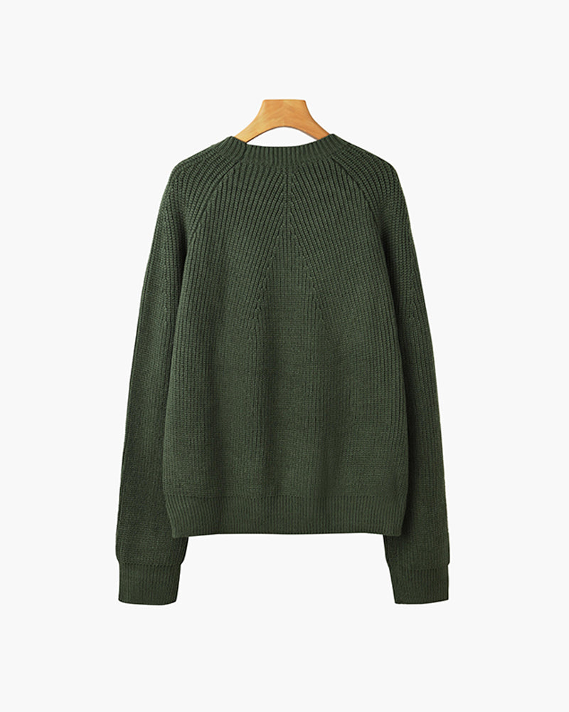 Herentrui - Luxe Katoen met Warme Ribbed Textuur voor Stijl & Comfort