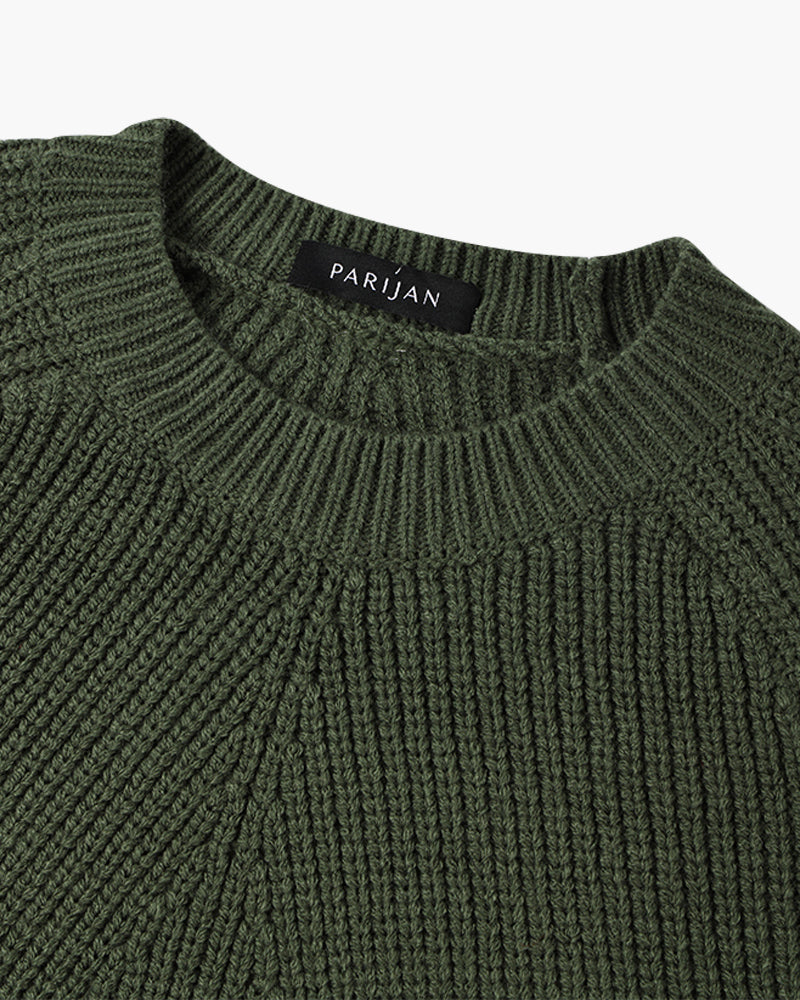 Herentrui - Luxe Katoen met Warme Ribbed Textuur voor Stijl & Comfort