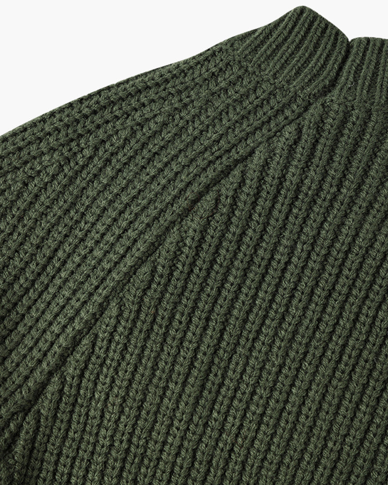 Herentrui - Luxe Katoen met Warme Ribbed Textuur voor Stijl & Comfort