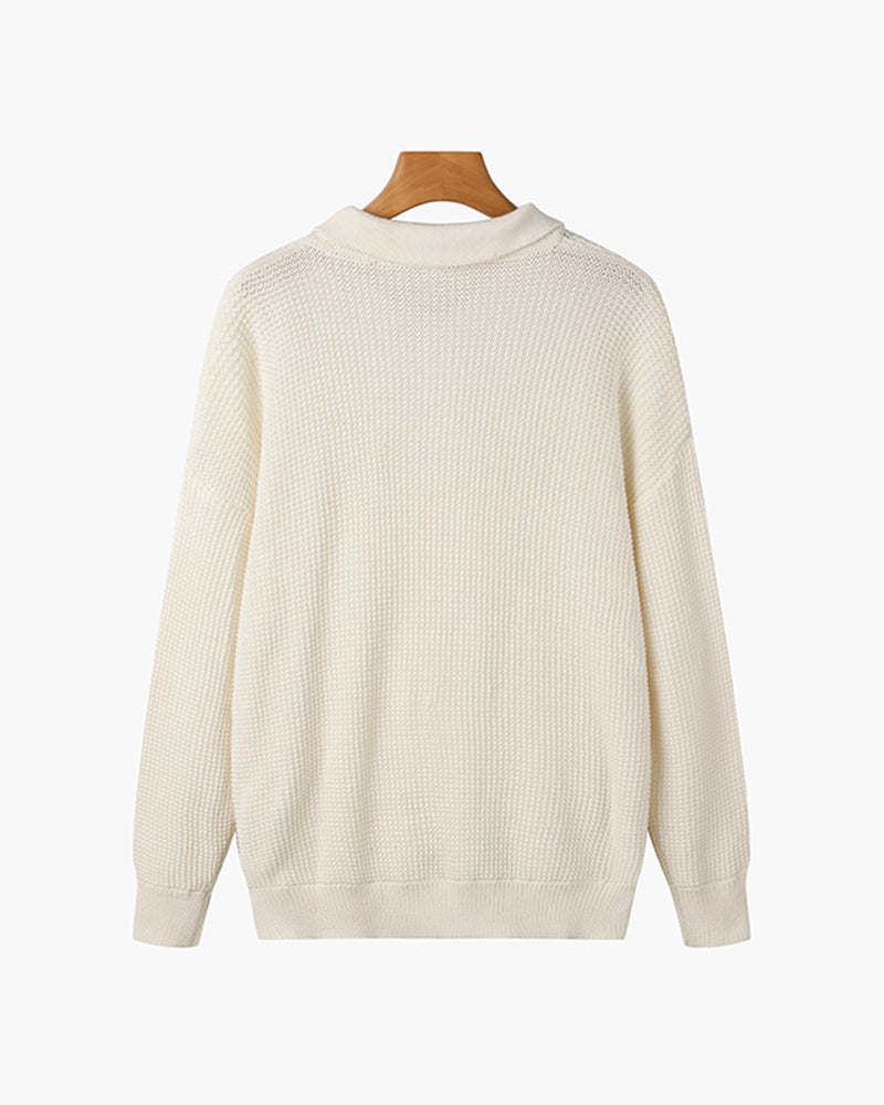 Katoenen Half-Zip Heren Trui - Comfortabel en Stijlvol Voor Elke Gelegenheid