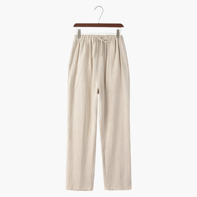Linnen Broek Dames - Witte en Beige Opties voor Comfortabele Zomeravonden