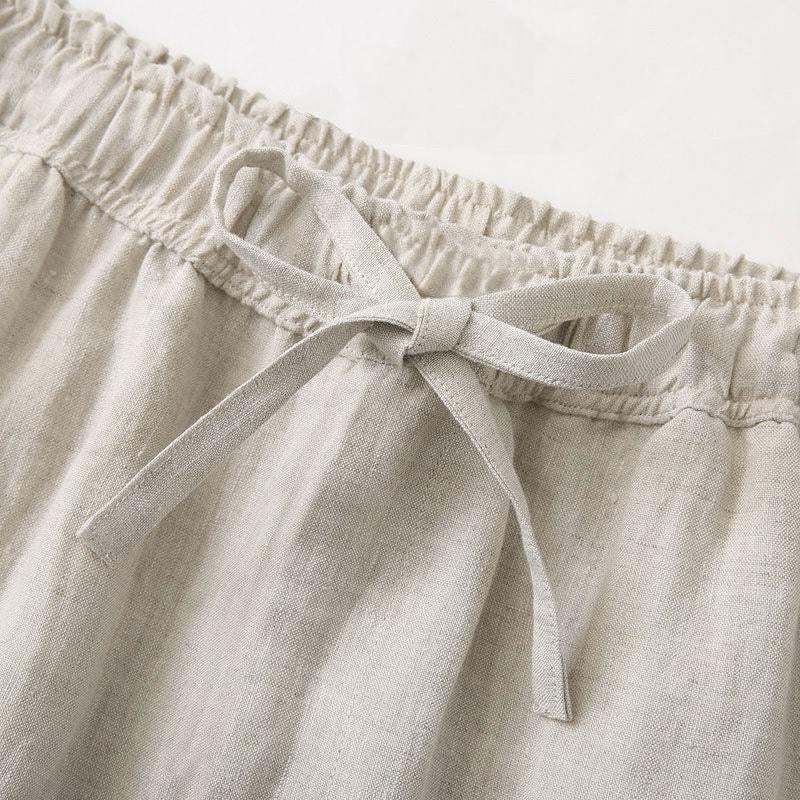 Linnen Broek Dames - Witte en Beige Opties voor Comfortabele Zomeravonden