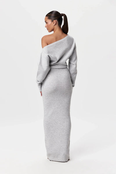 Off Schoudertrui Jurk - Flatterend Silhouet en Comfortabele Pasvorm