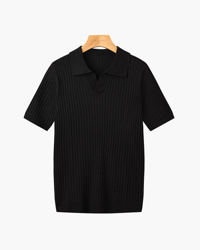 Polo Shirt Heren - Stijlvolle V-hals, Comfortabele Katoenmix