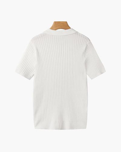 Polo Shirt Heren - Stijlvolle V-hals, Comfortabele Katoenmix