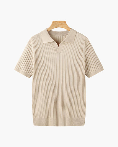 Polo Shirt Heren - Stijlvolle V-hals, Comfortabele Katoenmix