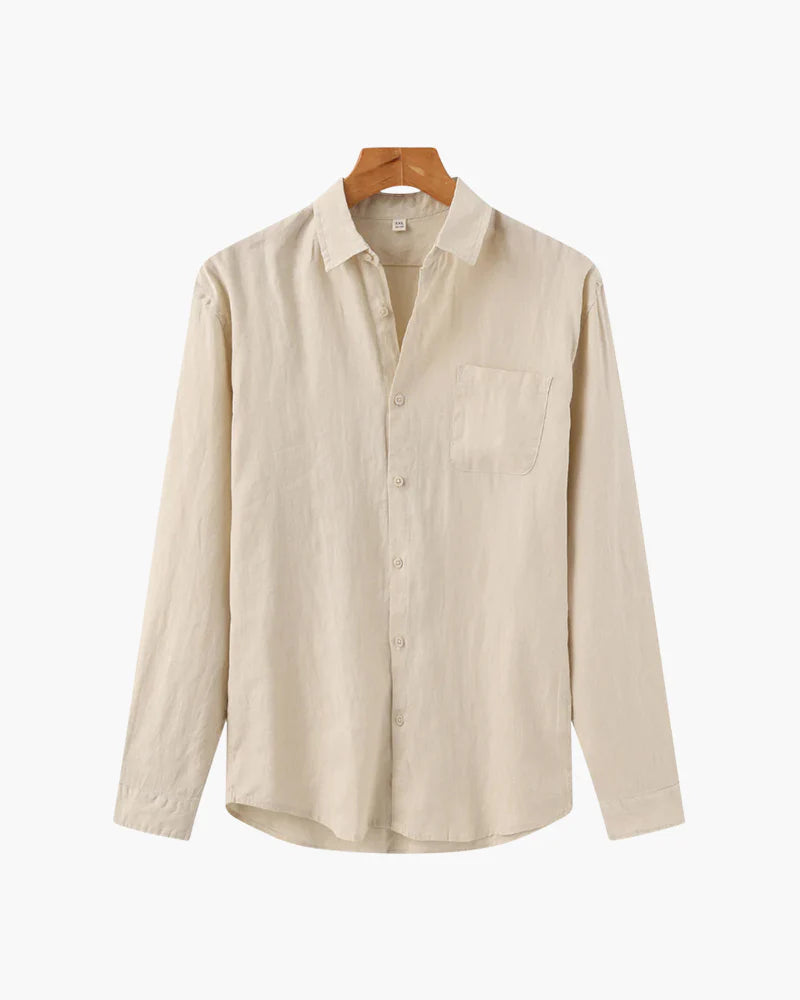 Portofino Heren Shirt - Lichtgewicht Linnen, Comfortabel en Stijlvol