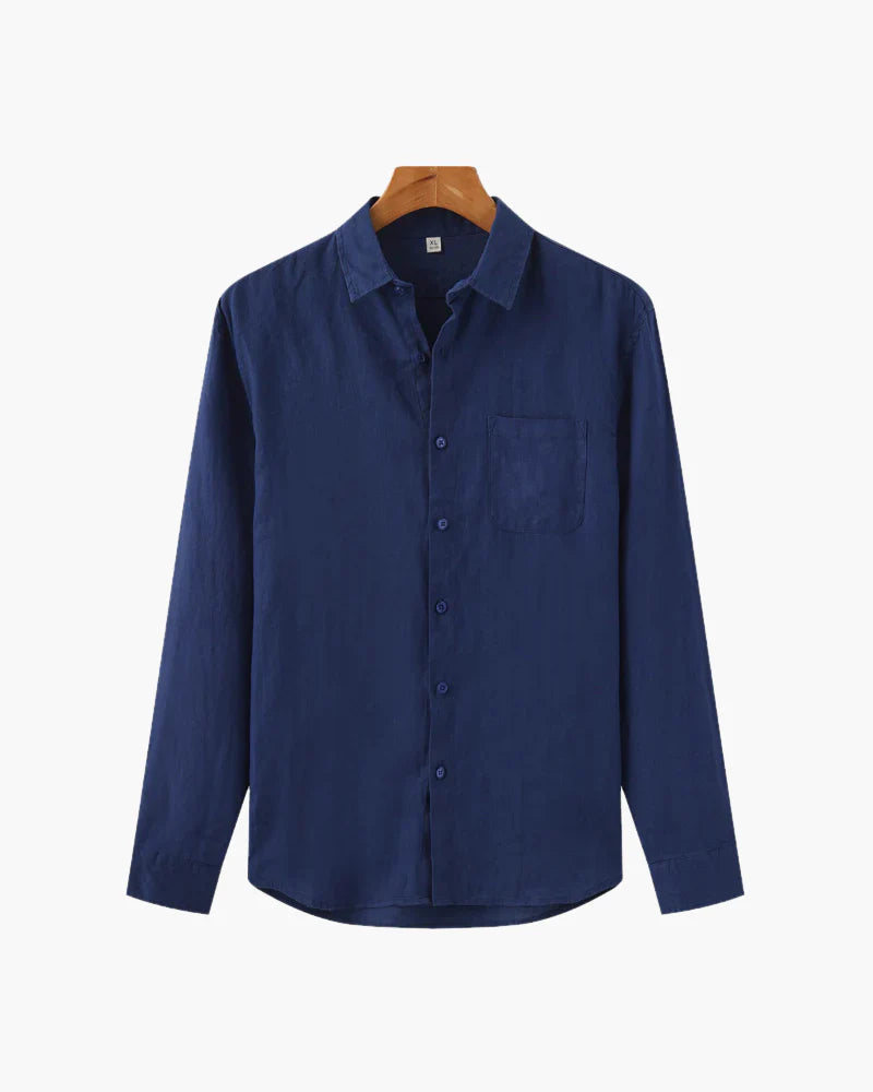 Portofino Heren Shirt - Lichtgewicht Linnen, Comfortabel en Stijlvol