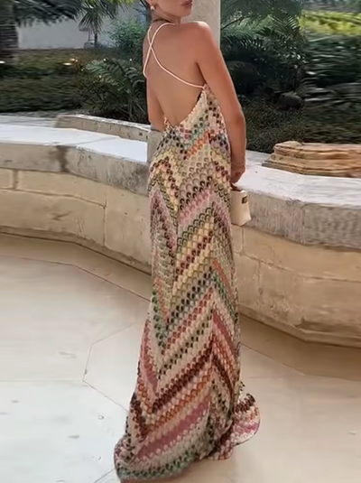 LUANA™ | Zomerse gebreide maxi-jurk in vrolijke kleuren