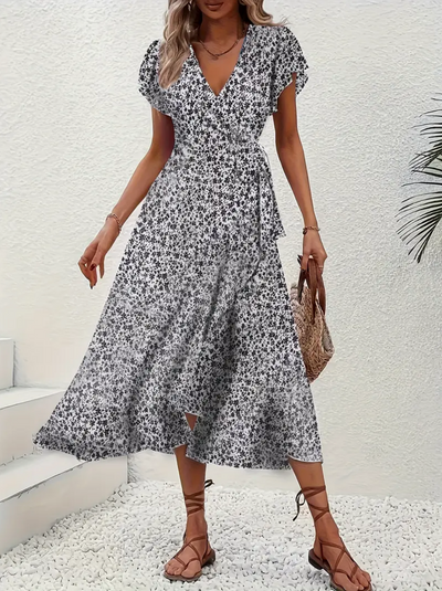 Iris Wrap Dress | Elegantes Kleid mit V-Ausschnitt