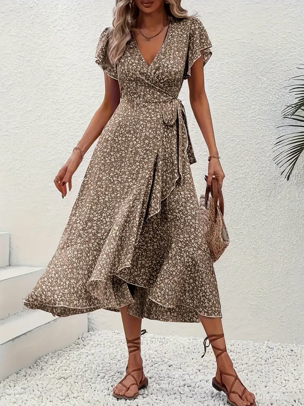 Iris Wrap Dress | Elegantes Kleid mit V-Ausschnitt