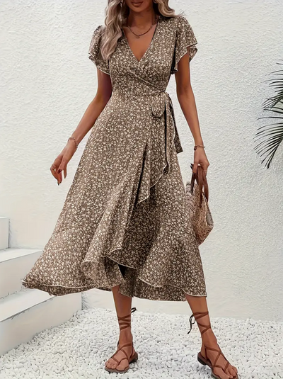 Iris Wrap Dress | Elegantes Kleid mit V-Ausschnitt