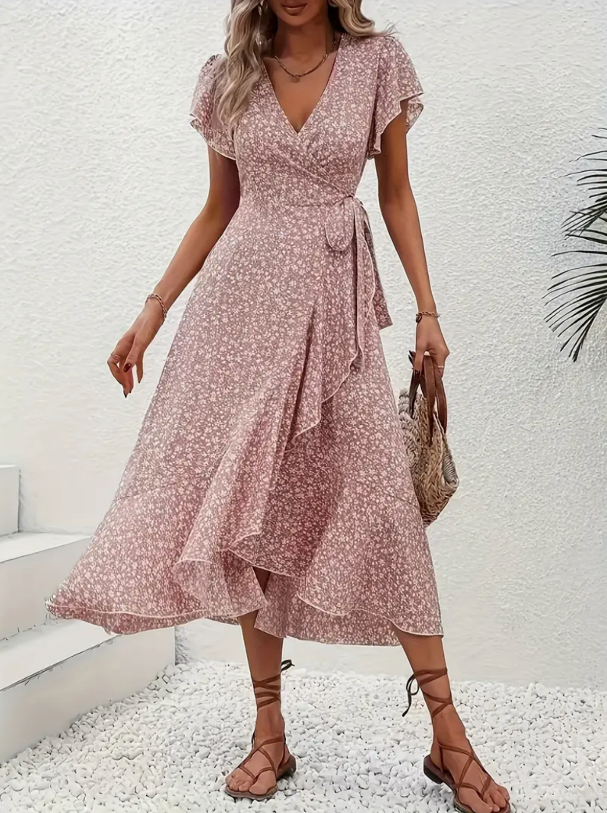 Iris Wrap Dress | Elegantes Kleid mit V-Ausschnitt