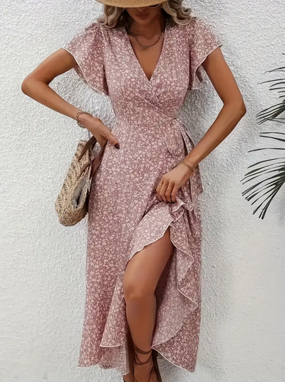 Iris Wrap Dress | Elegantes Kleid mit V-Ausschnitt