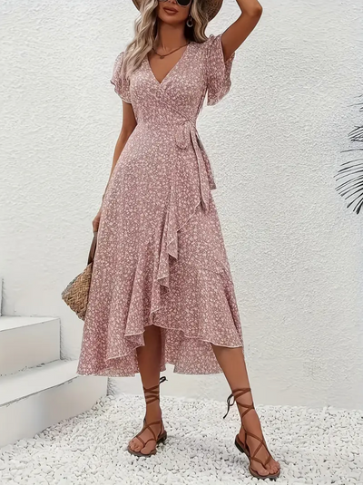 Iris Wrap Dress | Elegantes Kleid mit V-Ausschnitt