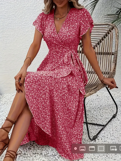 Iris Wrap Dress | Elegantes Kleid mit V-Ausschnitt