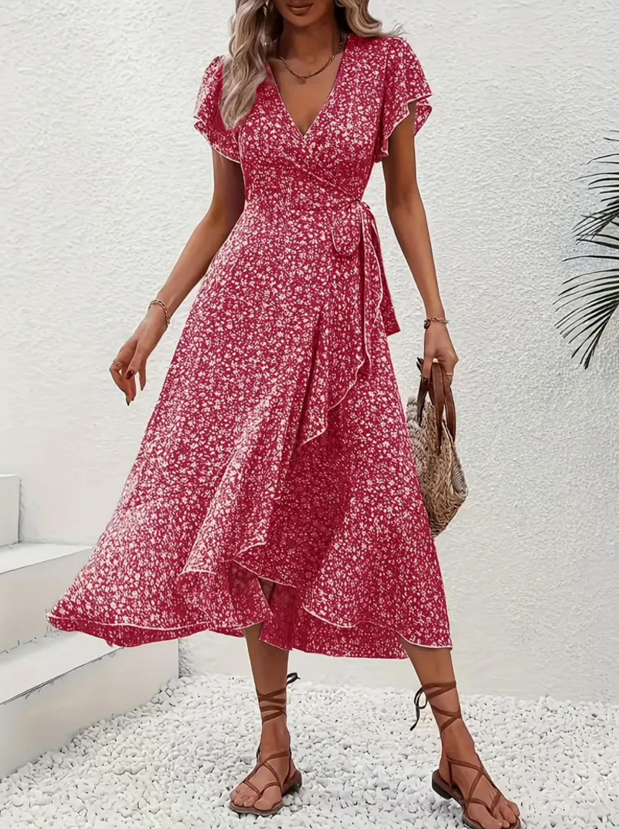 Iris Wrap Dress | Elegantes Kleid mit V-Ausschnitt