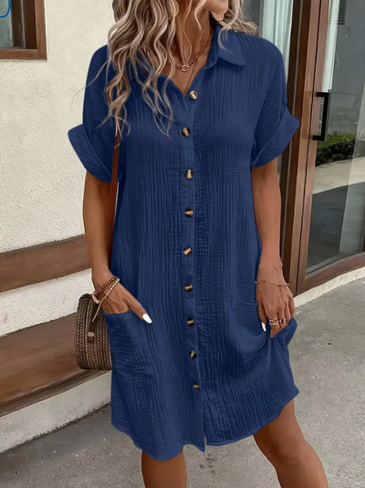 Klassish™  | Maya Gauze Shirt Dress