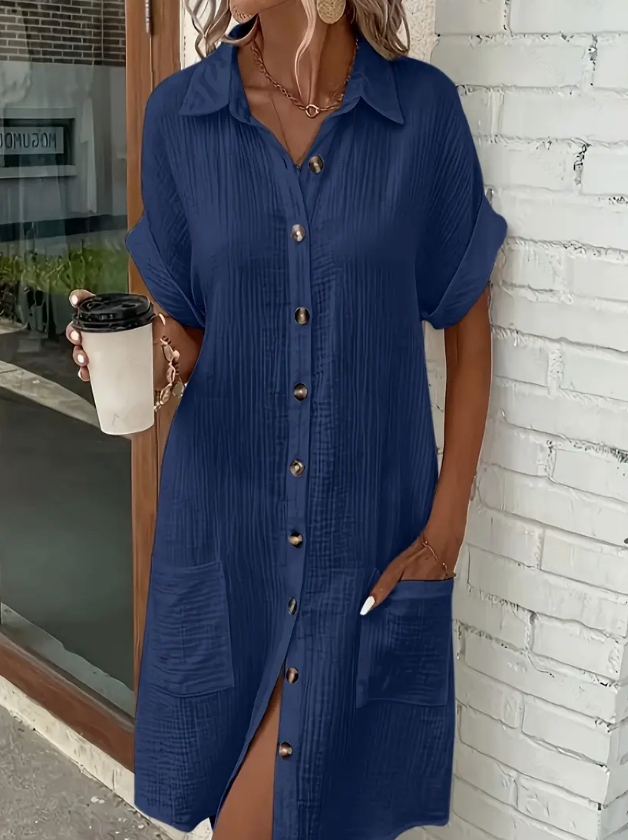 Klassish™  | Maya Gauze Shirt Dress