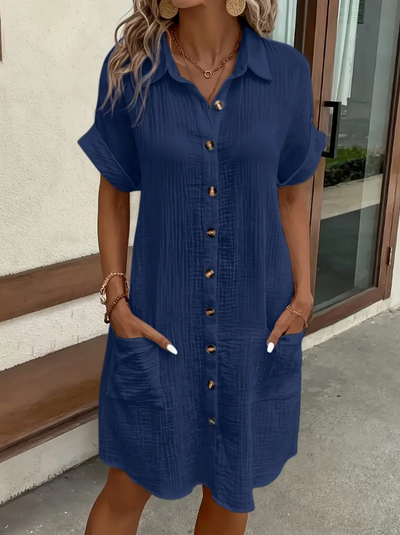 Klassish™  | Maya Gauze Shirt Dress