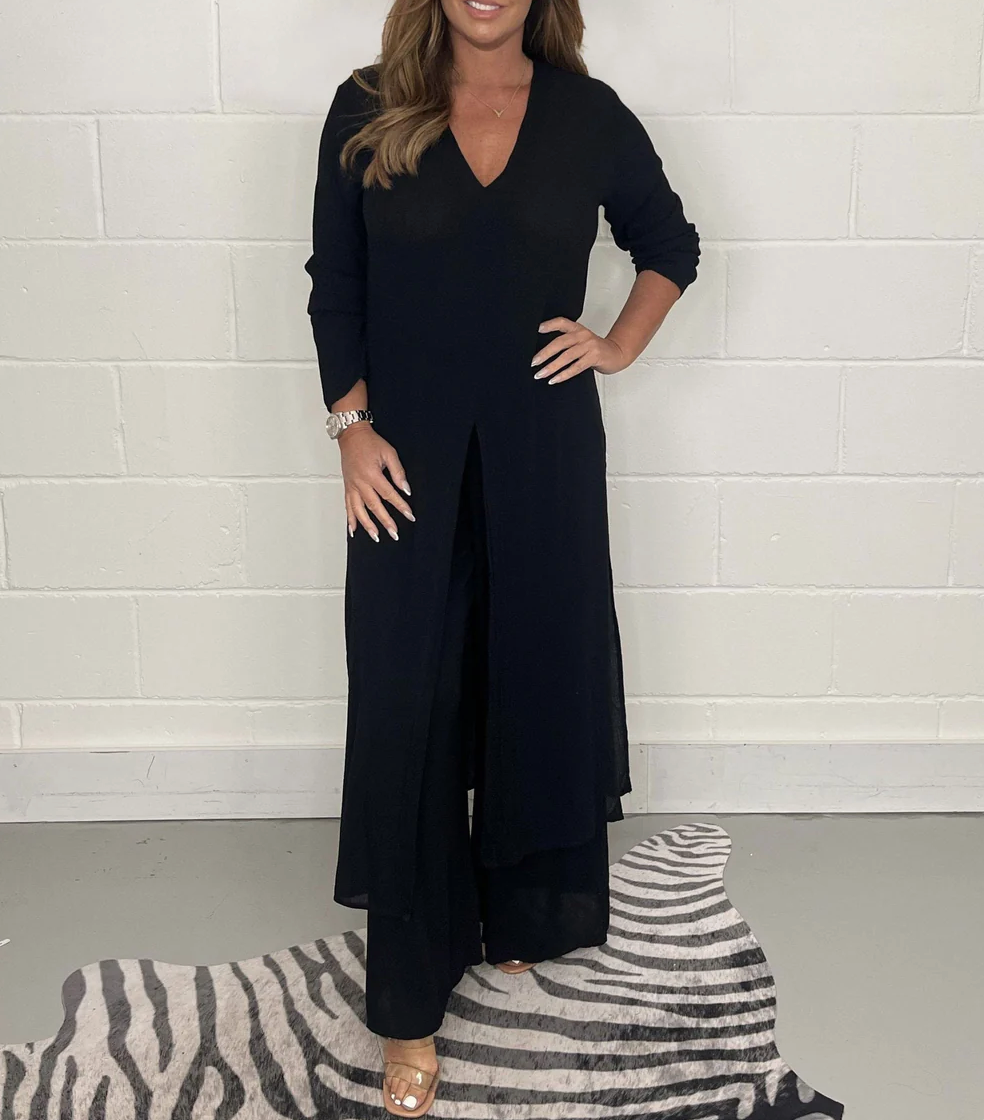 Klassish™  | Casual 2-delig pak met lange top en bijpassende broek