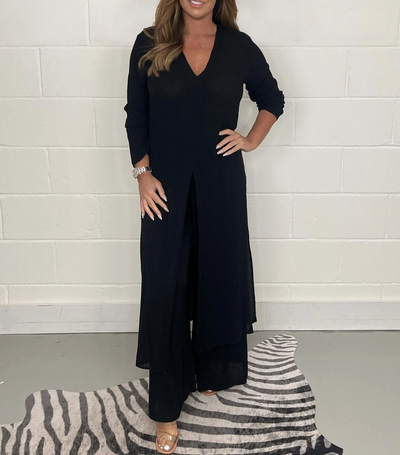 Klassish™  | Casual 2-delig pak met lange top en bijpassende broek