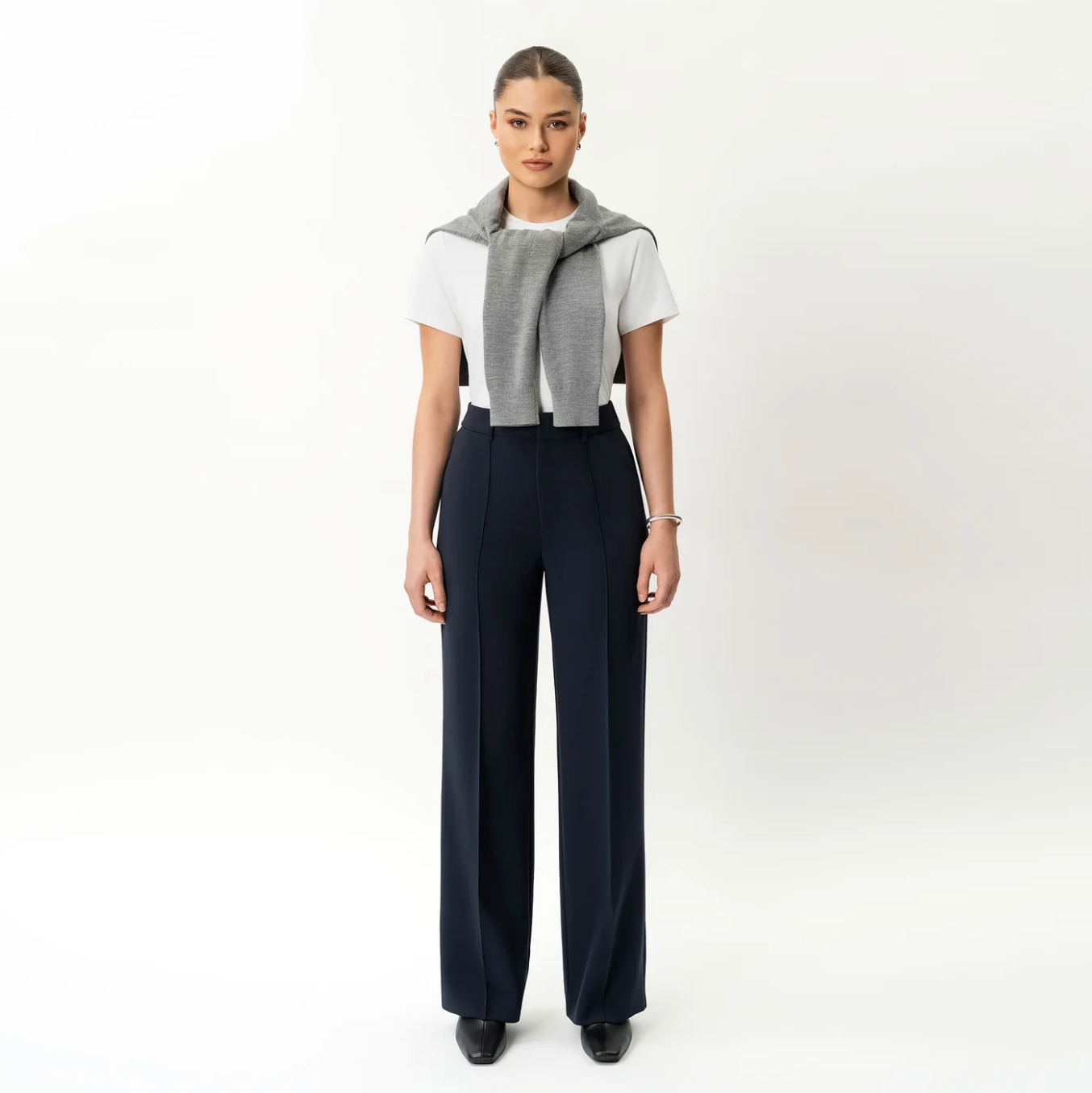 Crêpe relaxte broek