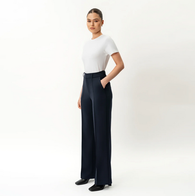 Crêpe relaxte broek