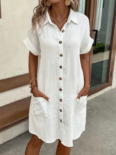 Klassish™  | Maya Gauze Shirt Dress