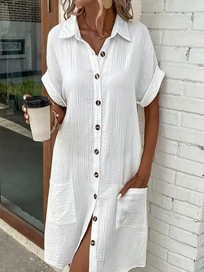 Klassish™  | Maya Gauze Shirt Dress