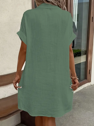 Klassish™  | Maya Gauze Shirt Dress