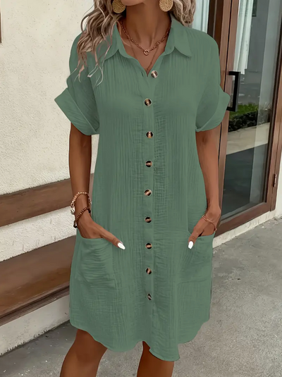 Klassish™  | Maya Gauze Shirt Dress