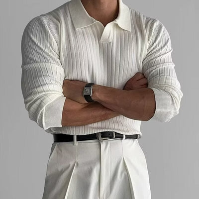 Suwon Polo Heren - Stijlvol V-Hals Poloshirt voor Comfort en Elegantie
