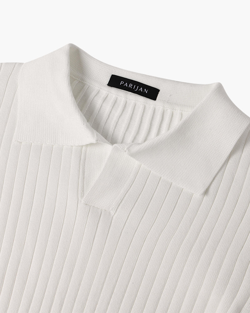 Suwon Polo Heren - Stijlvol V-Hals Poloshirt voor Comfort en Elegantie