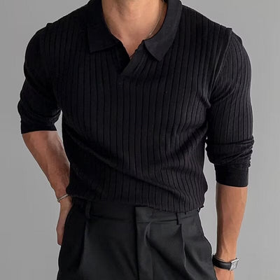 Suwon Polo Heren - Stijlvol V-Hals Poloshirt voor Comfort en Elegantie