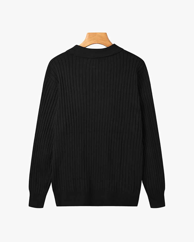 Suwon Polo Heren - Stijlvol V-Hals Poloshirt voor Comfort en Elegantie