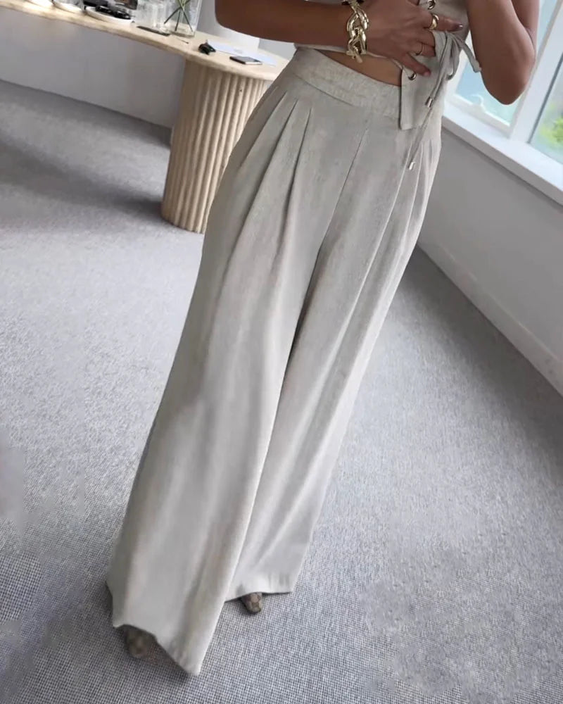 Klassish™ | Tweedelige set All-Match String Top & Broek