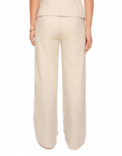 Klassish™  | Beige Wijde Linnen - Pantalon