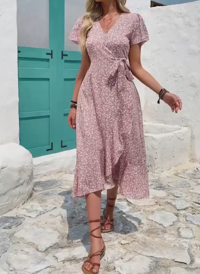 Iris Wrap Dress | Elegantes Kleid mit V-Ausschnitt
